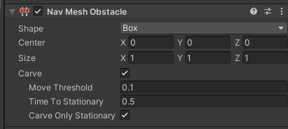 navmesh obstacle